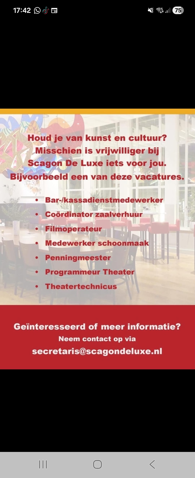 Op zoek naar vrijwilligers 