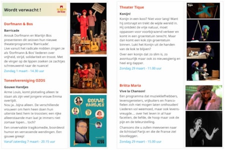 Verwacht in het theater